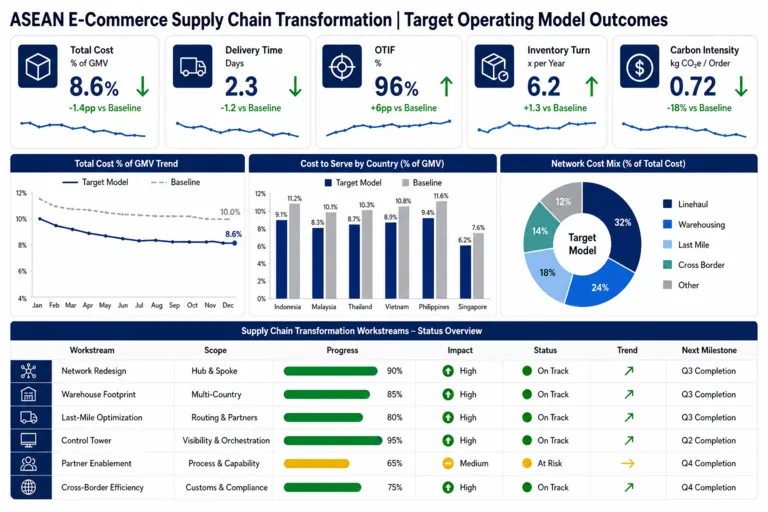 Dashboard — Seamless Delivery: Digitally Transforming ASEAN's E-Commerce Supply Chain